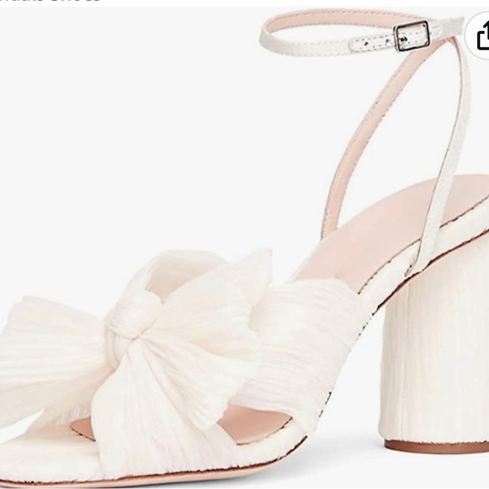 White bow heel BRAND NEW never worn